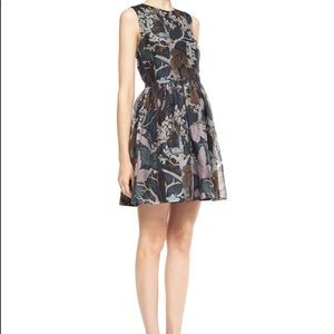 RED Valentino Wooded Forest Silk Organza Dress 42